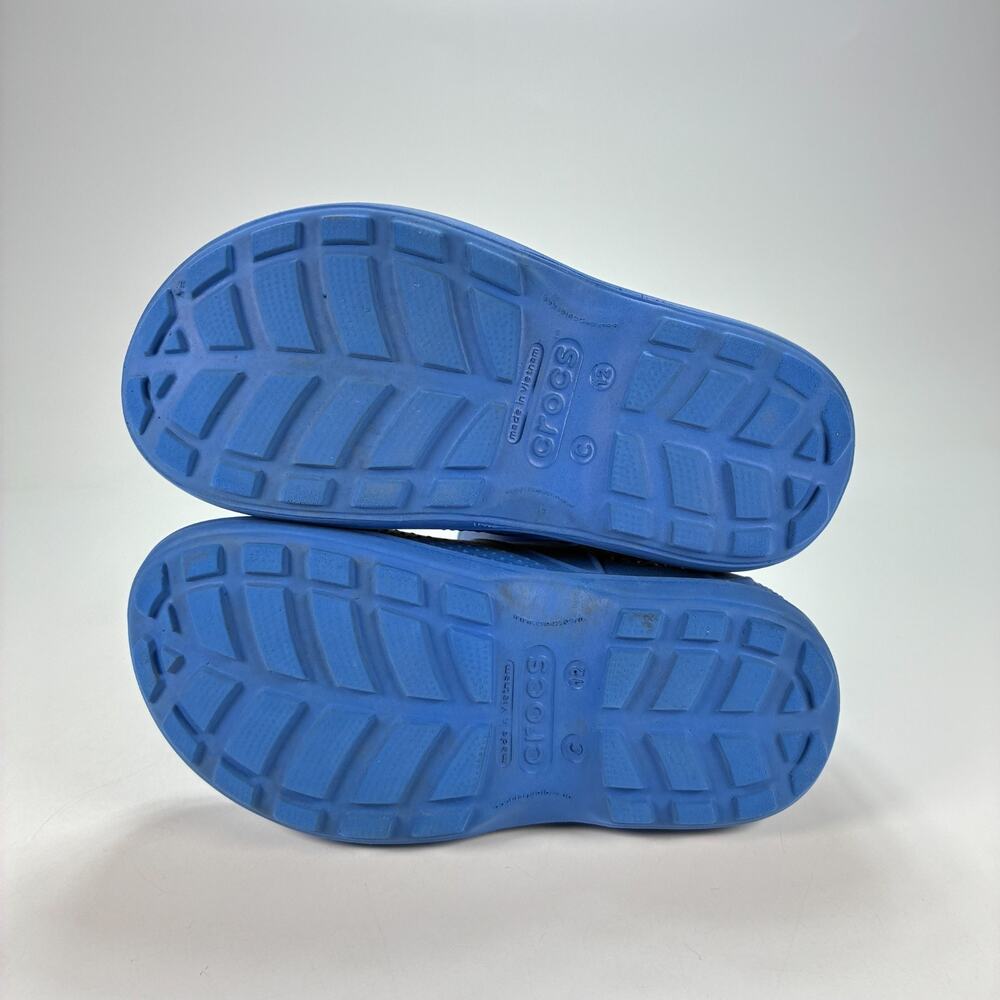 Crocs Handle It Cerulean Blue Mid Calf Pull On Waterproof Rain Boots Kids Sz 12 - Picture 7 of 9